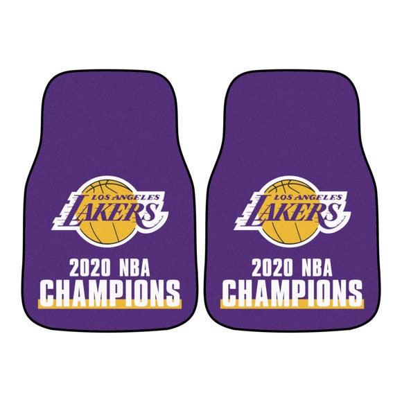 Los Angeles Lakers 2020 NBA Champions 2Pk Carpet Car Mat Set - Military Republic