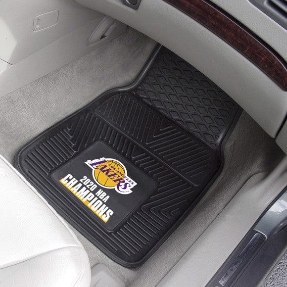 Los Angeles Lakers 2020 NBA Champions 2pk Heavy Duty Vinyl Car Mat Set - Military Republic