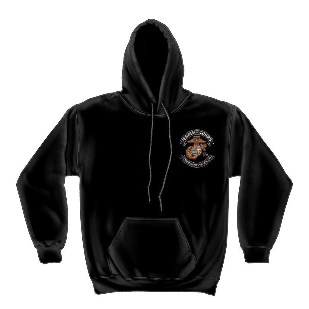 Marine Corps Biker Hoodie - Military Republic