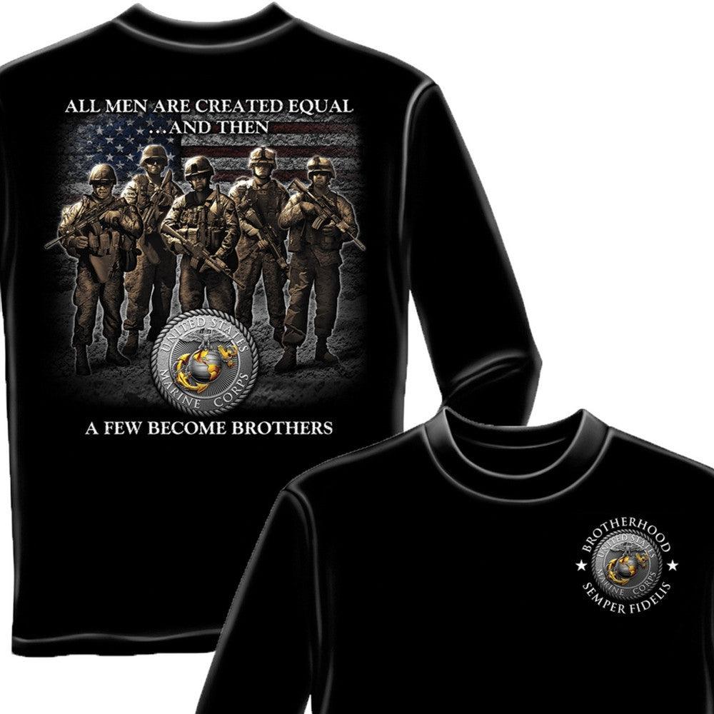 Marines A Few Became Brothers T-Shirt-Military Republic