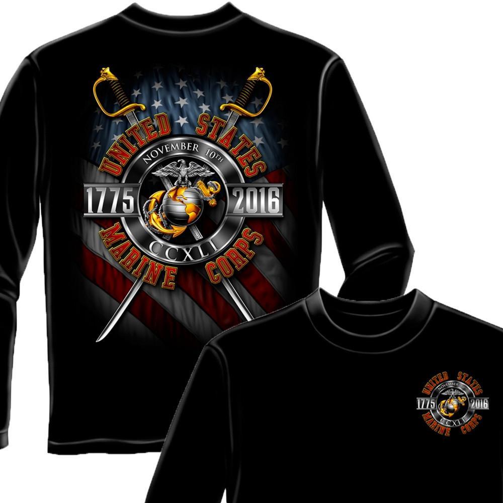Marines Birthday 241 Years 2016 COLLECTORS Long Sleeve Shirt-Military Republic