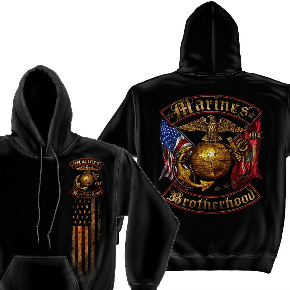 Marines Brotherhood Hoodie-Military Republic