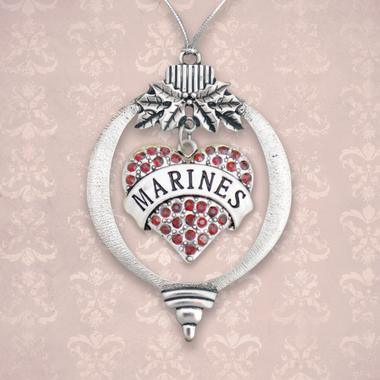 Marines Heart Christmas Ornament - Military Republic