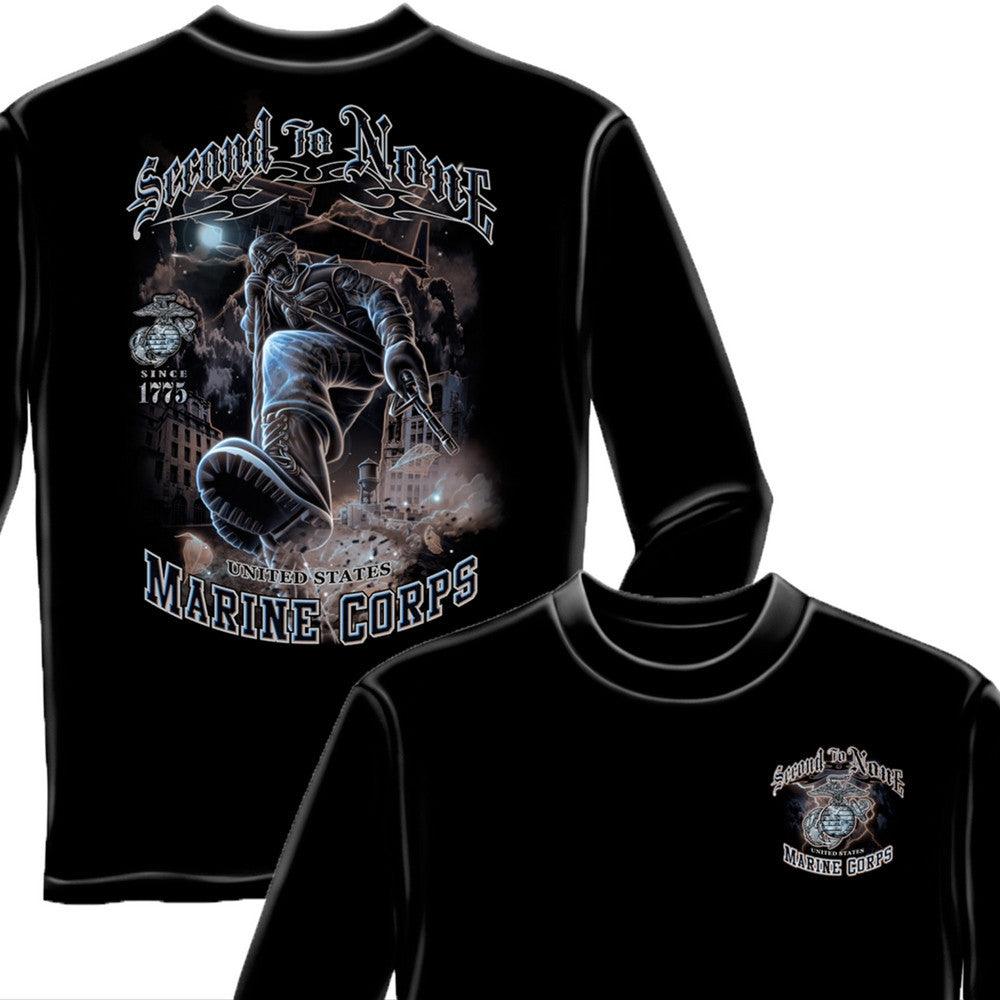 Marines Second To None T-Shirt-Military Republic