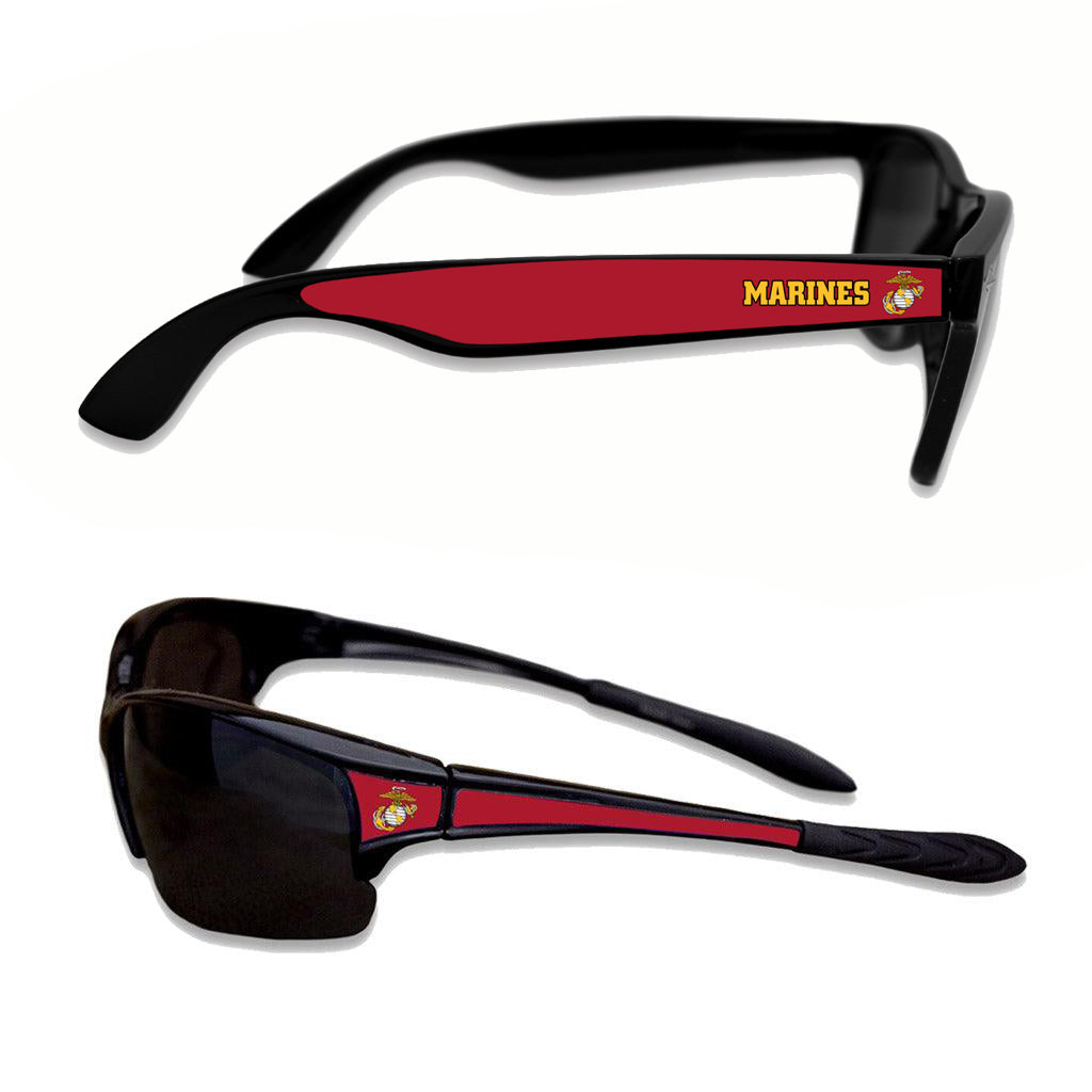 U.S. Marines Sports Retro Rimmed Black Sunglasses