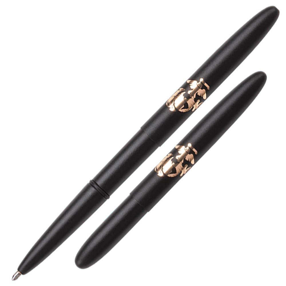 Matte Black Bullet Space Pen with U.S. Marines Insignia - Military Republic