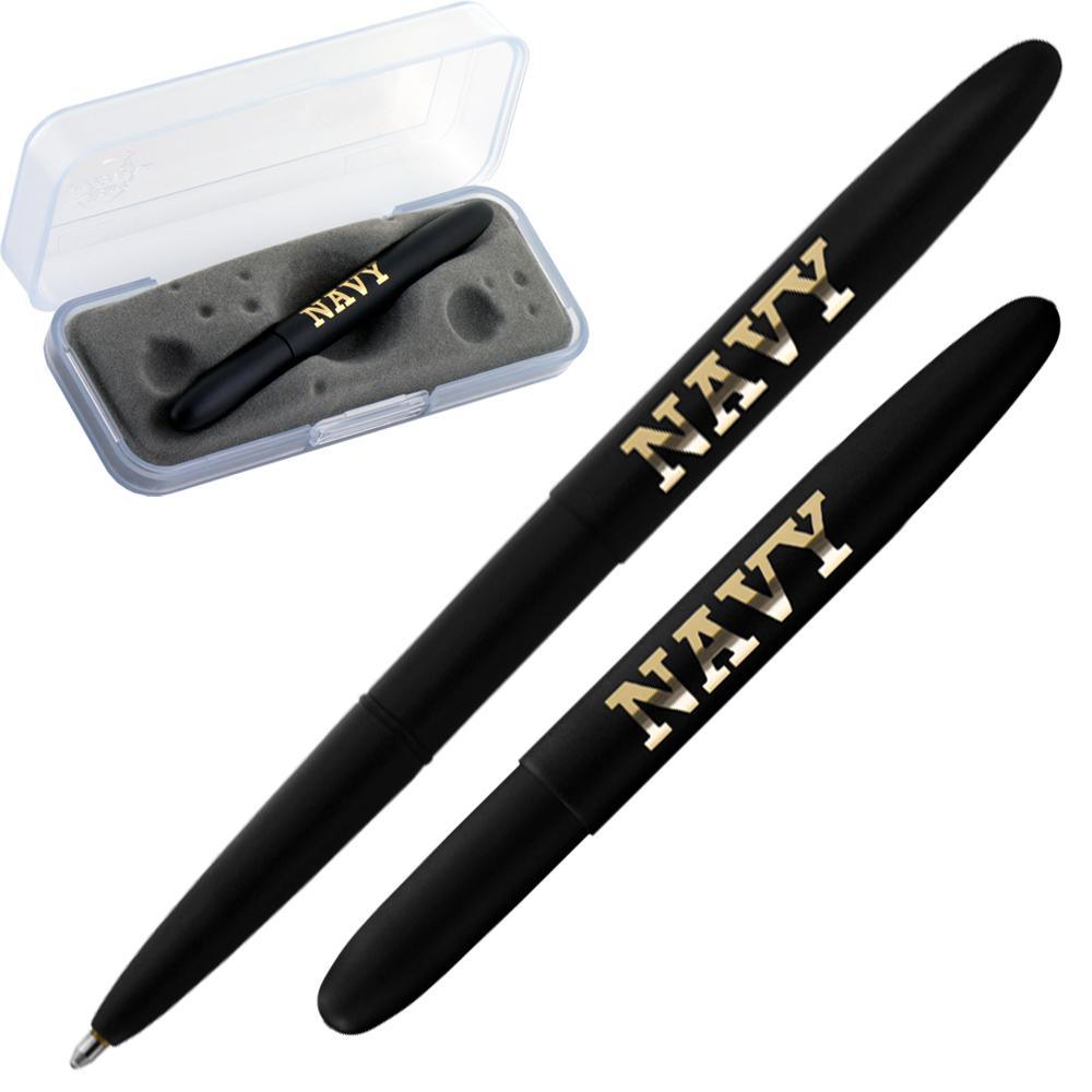 Matte Black Bullet Space Pen with U.S. Navy Letters Laser Engraved - Military Republic