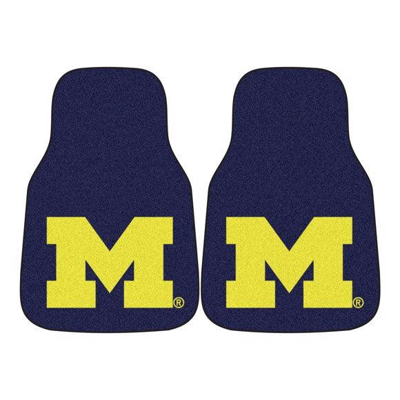 University of Michigan 2Pk Carpet Car Mat Set - Military Republic