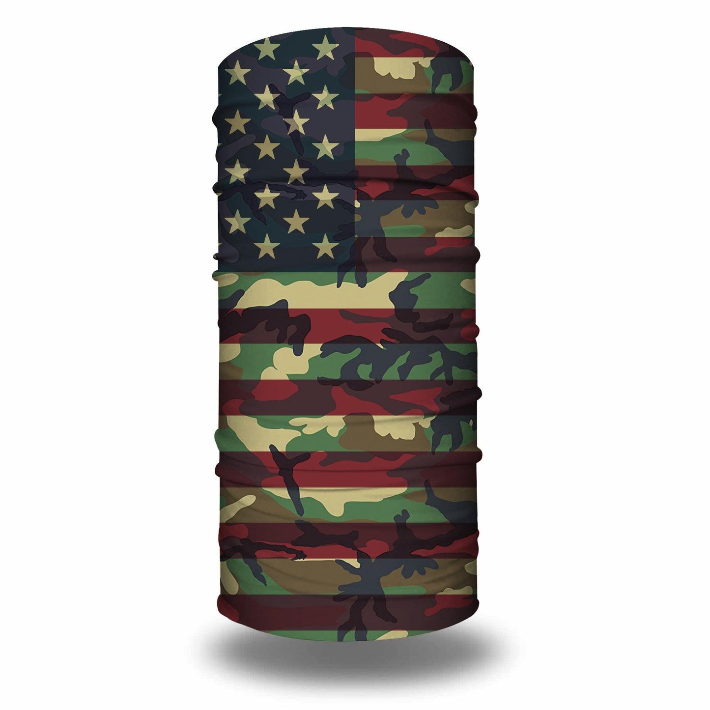 Multi-color Camo USA Flag Design Outdoors Motorcycle Face Mask Bandana Headwear - Military Republic