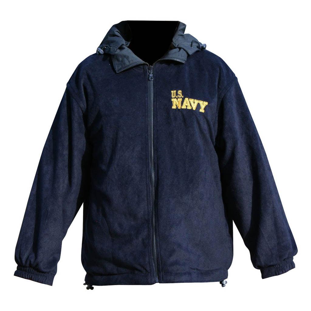 Minnesota Timberwolves Two-Tone Reversible Fleece Hooded Jacket - Navy/Grey Large