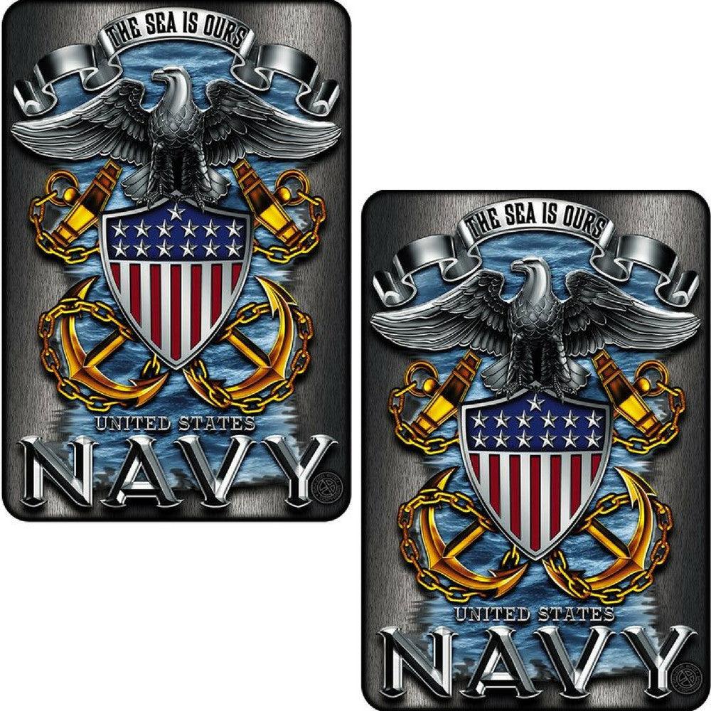 Navy - The Sea Is Ours Aluminum Sign-Military Republic