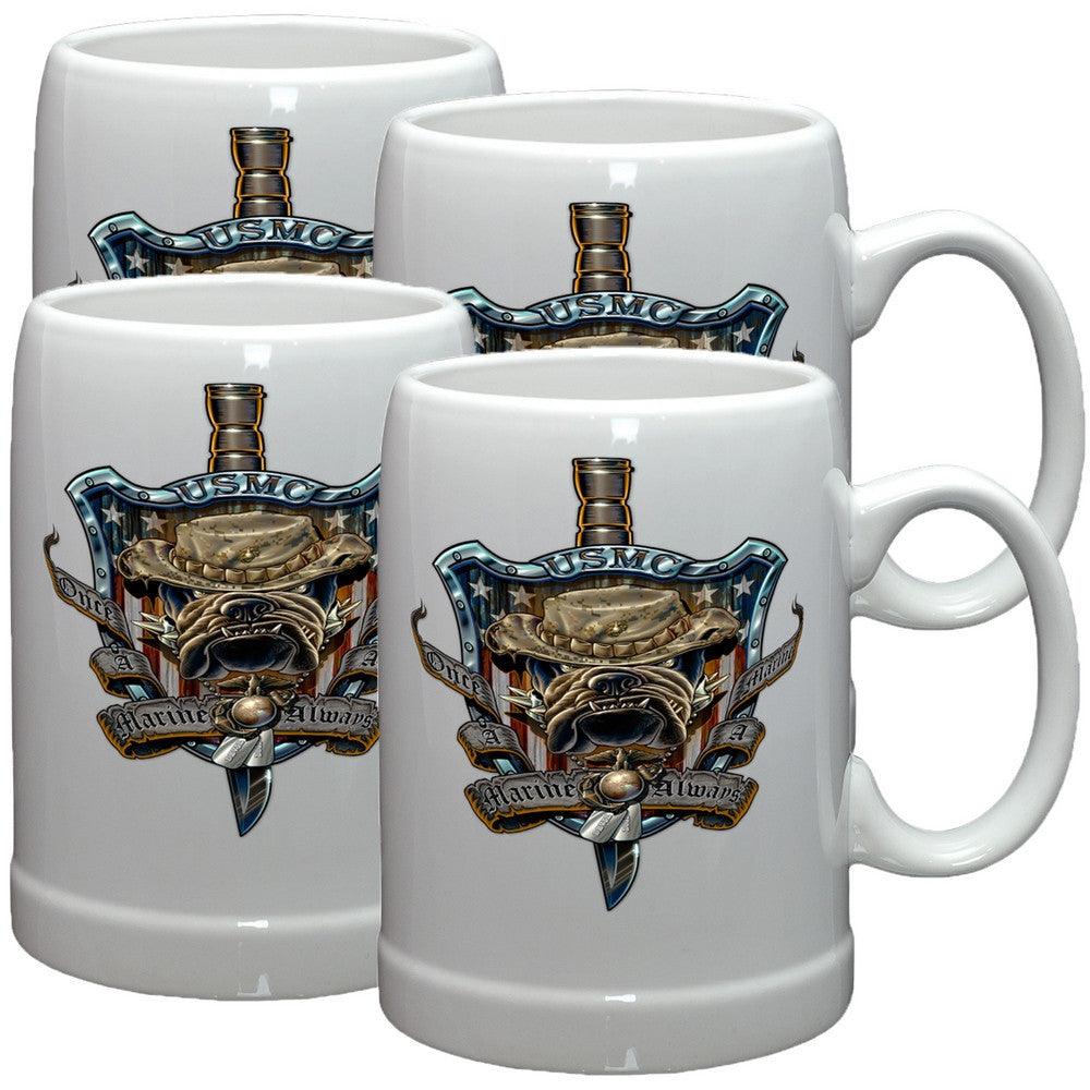 Once A Marine Always A Marine Stoneware Mug Set-Military Republic