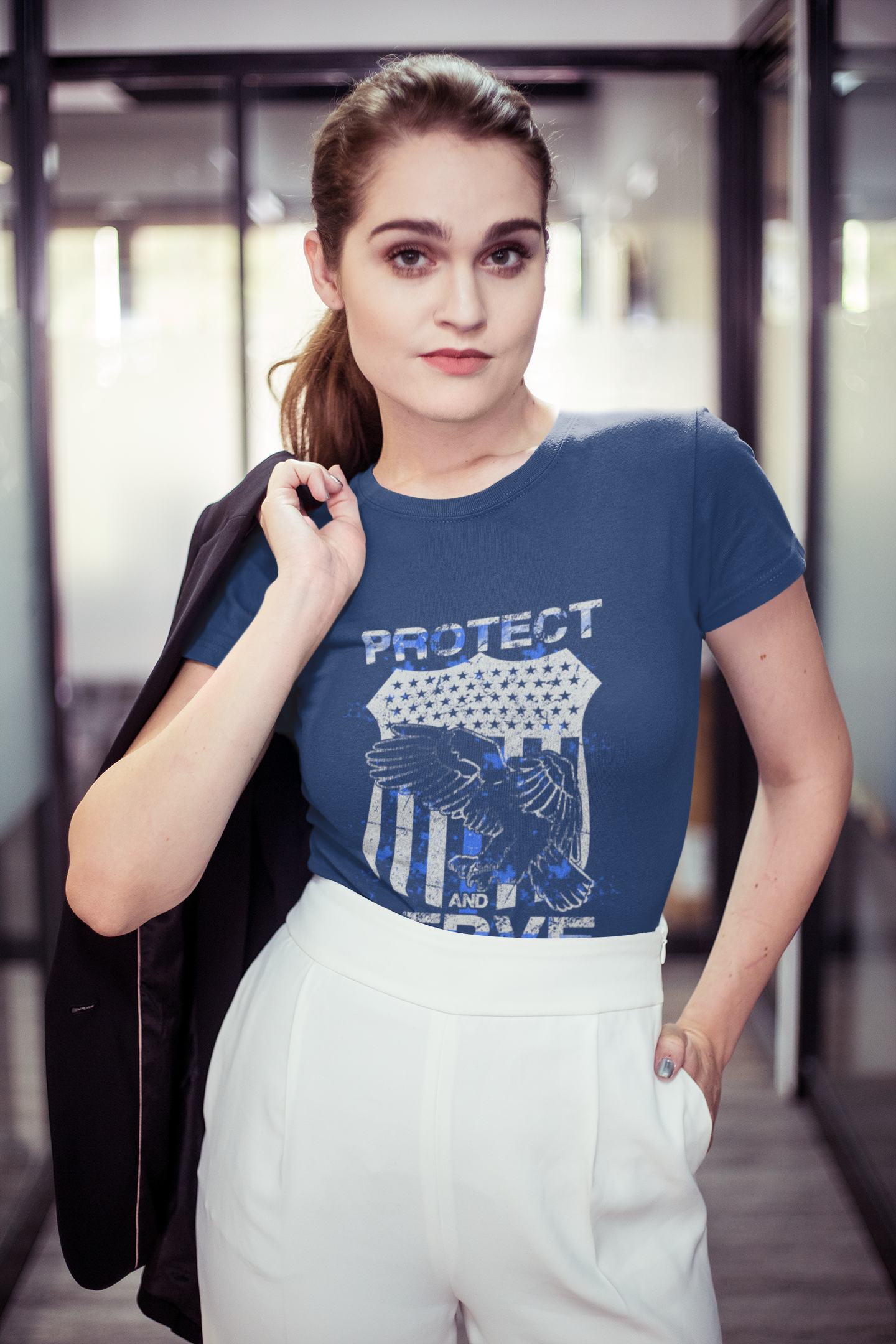 Protect and Serve Law Enforcement T-shirt