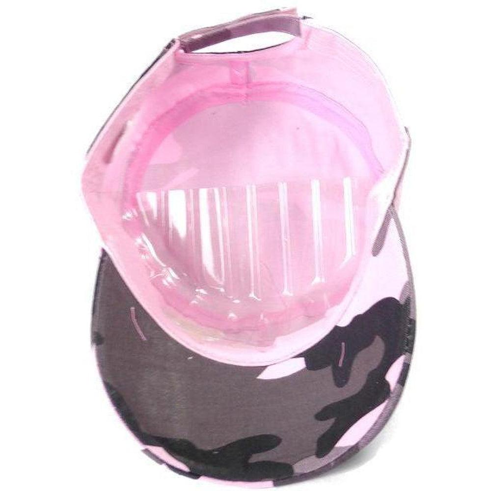 Rhinestone Cadet Cap USA Star - Pink Camo-Military Republic