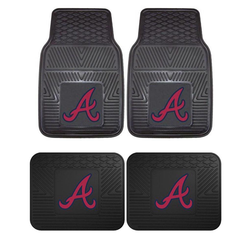 Atlanta Braves 2pk Heavy Duty Vinyl Car Mat Set - Military Republic