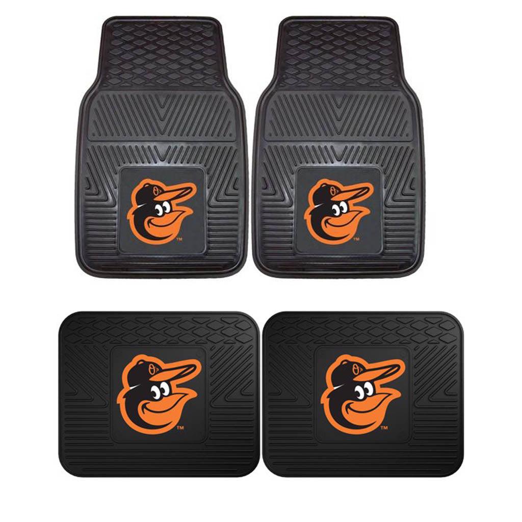 Baltimore Orioles 2pk Heavy Duty Vinyl Car Mat Set - Military Republic