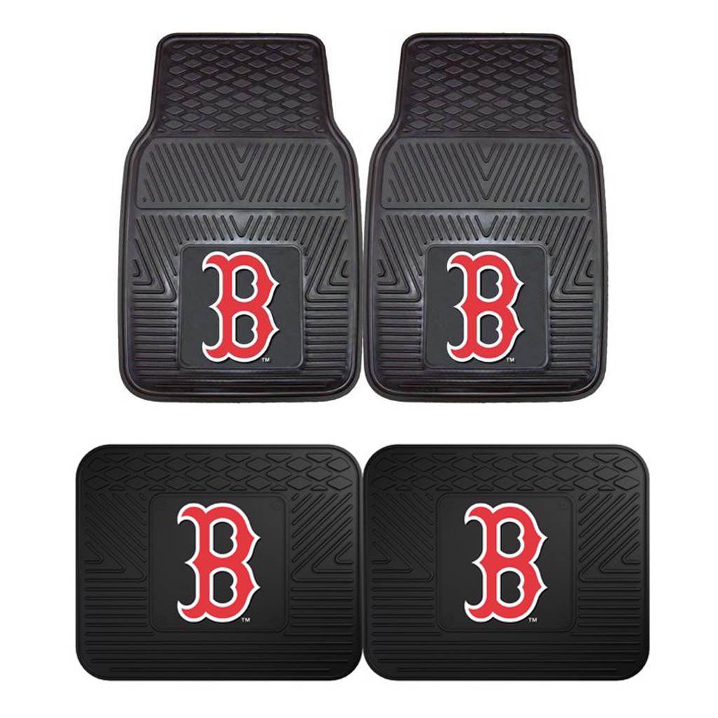 Boston Red Sox 2pk Heavy Duty Vinyl Car Mat Set - Military Republic