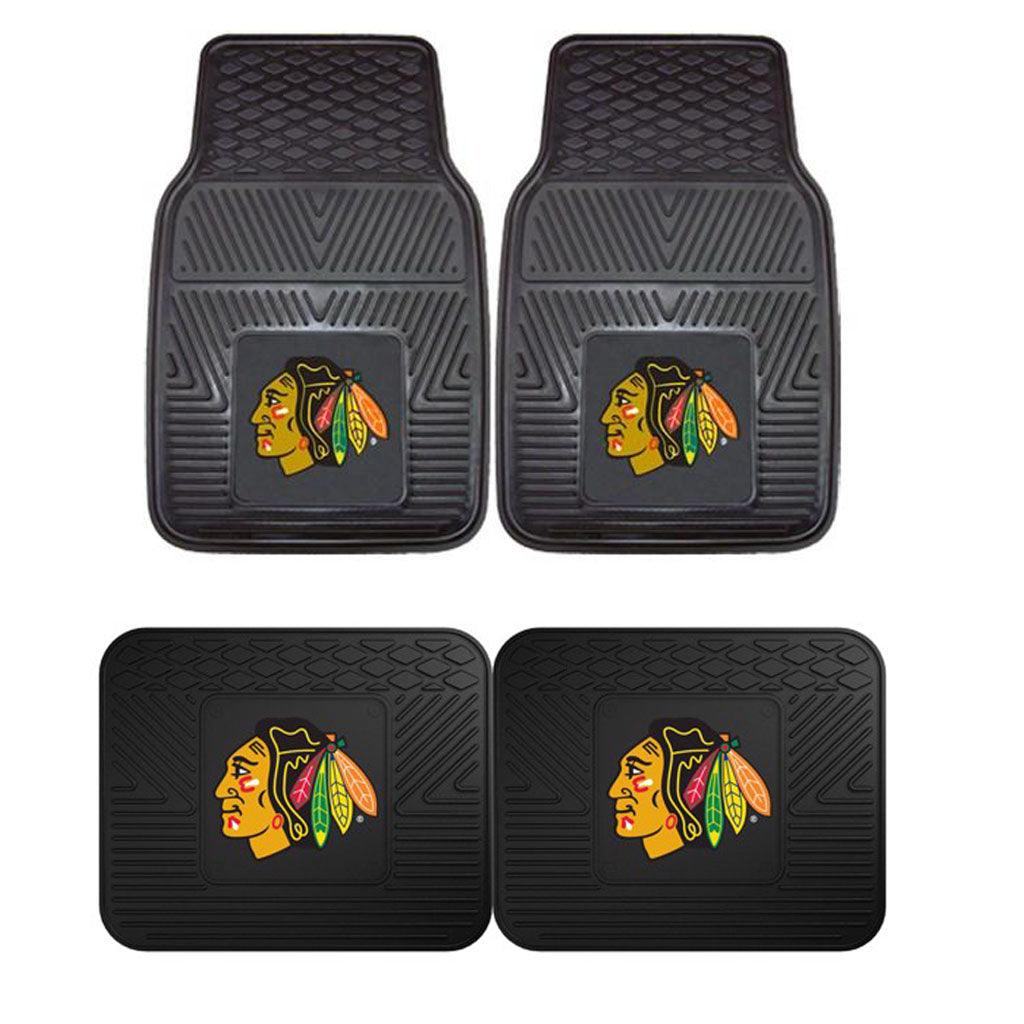 Chicago Blackhawks 2pk Heavy Duty Vinyl Car Mat Set - Military Republic