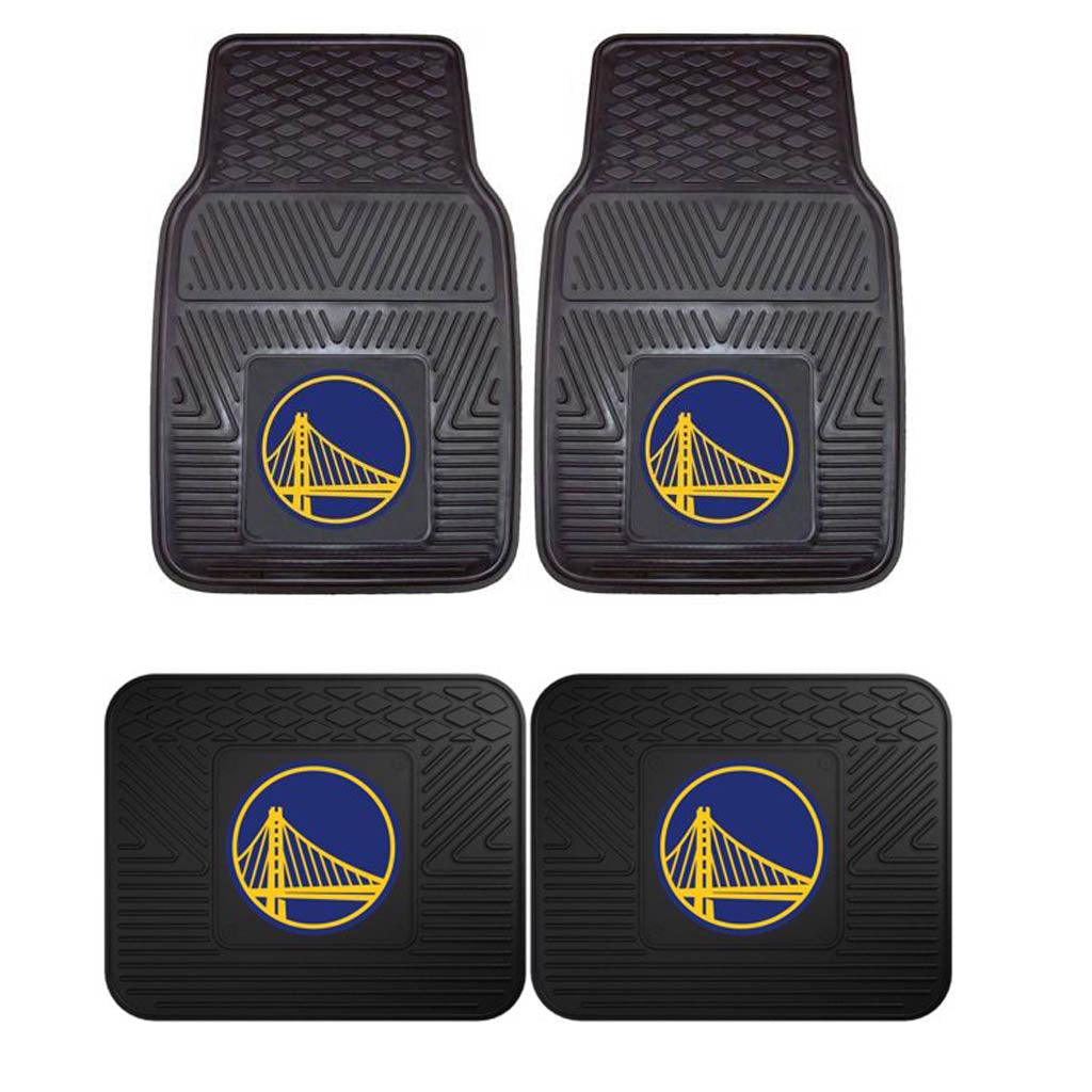 Golden State Warriors 2pk Heavy Duty Vinyl Car Mat Set - Military Republic