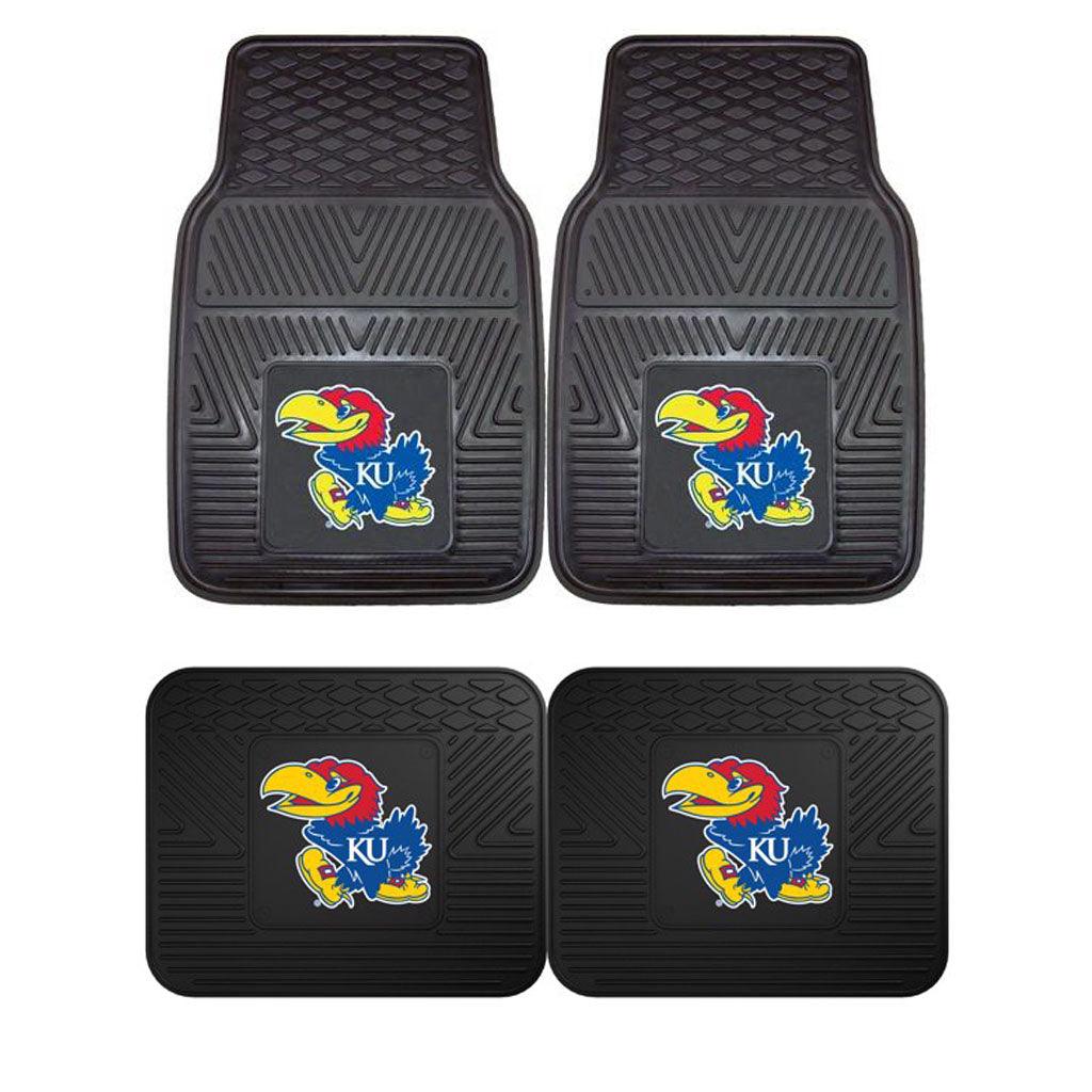 University of Kansas 2pk Heavy Duty Vinyl Car Mat Set - Military Republic