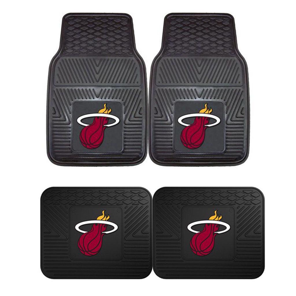 Miami Heat 2pk Heavy Duty Vinyl Car Mat Set - Military Republic