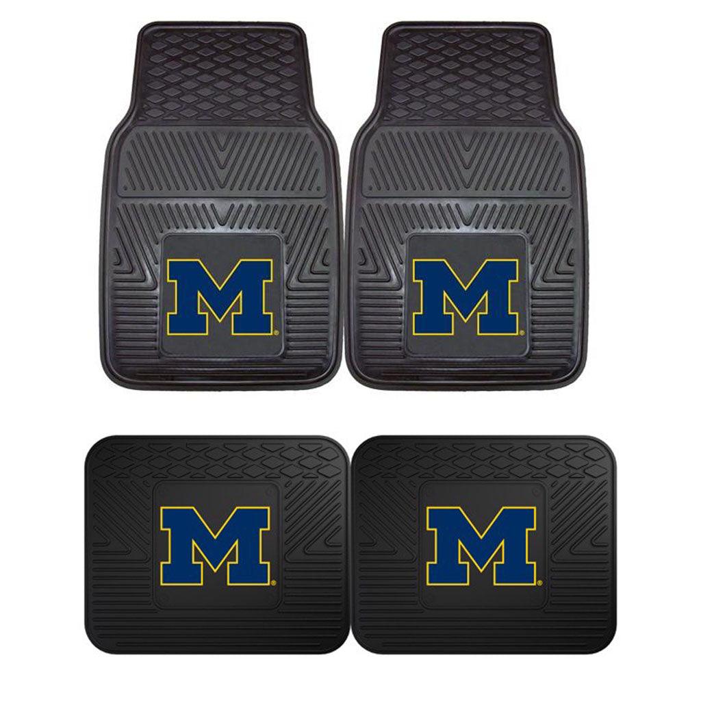 University of Michigan 2pk Heavy Duty Vinyl Car Mat Set - Military Republic