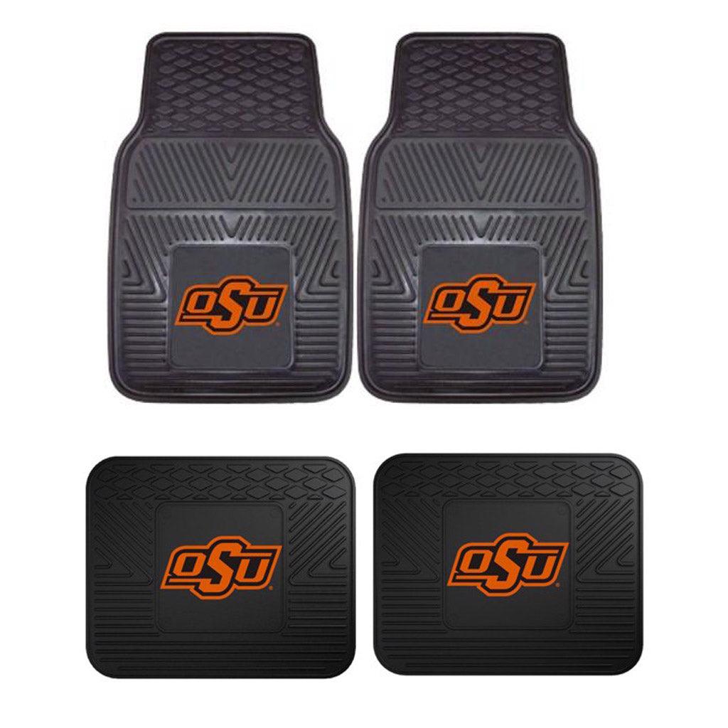 Oklahoma State University 2pk Heavy Duty Vinyl Car Mat Set - Military Republic