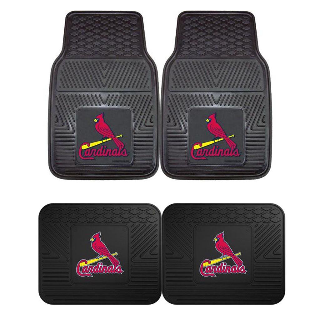 St. Louis Cardinals 2pk Heavy Duty Vinyl Car Mat Set - Military Republic