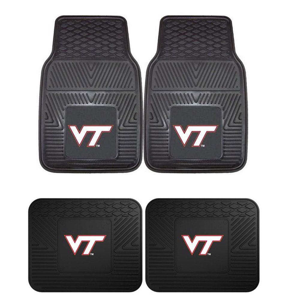 Virginia Tech 2pk Heavy Duty Vinyl Car Mat Set - Military Republic