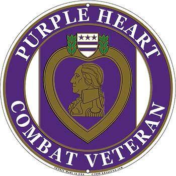 Purple Heart Aluminum Sign - Military Republic