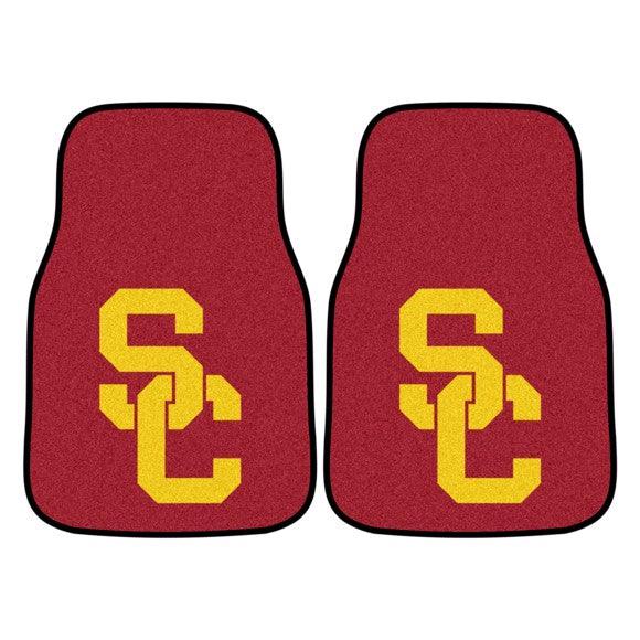 University of Southern California 2Pk Carpet Car Mat Set - Military Republic