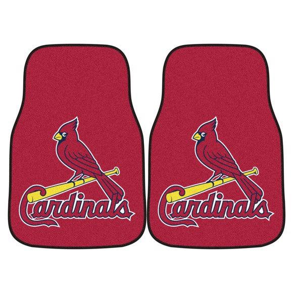 St. Louis Cardinals 2Pk Carpet Car Mat Set - Design 2 - Military Republic