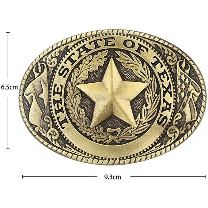 Texas State Pride Star Zinc Alloy Belt Buckle - Military Republic