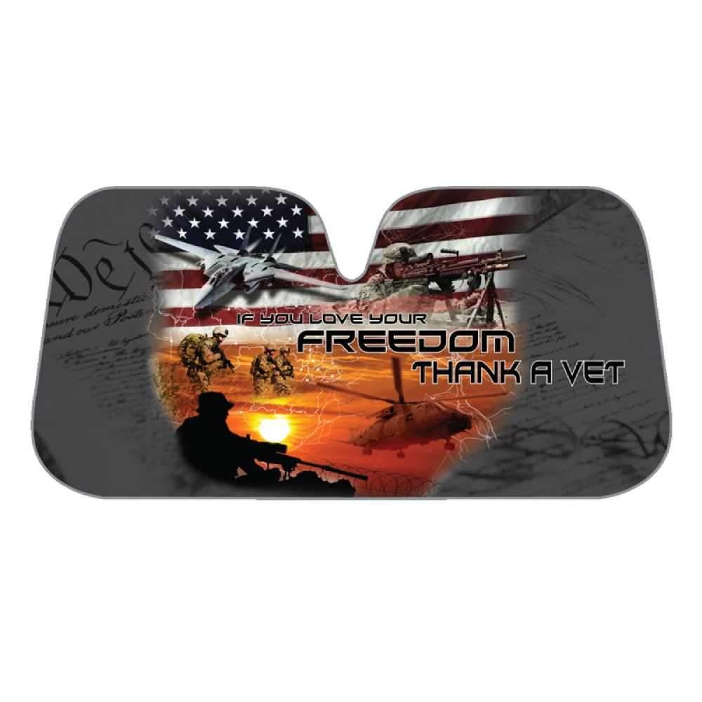 Thank a Vet- Car Shade-Military Republic