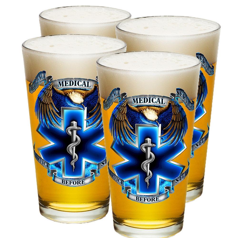 True Heroes EMS Pint Glasses-Military Republic