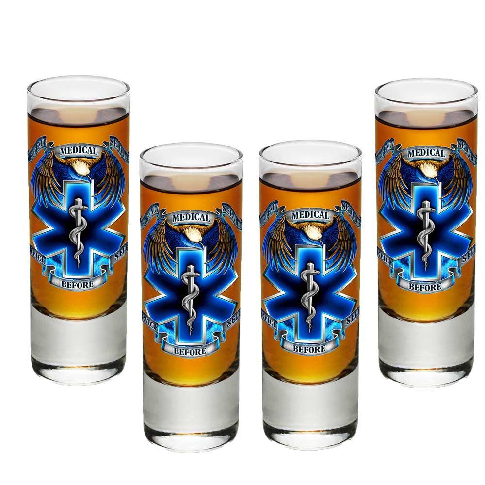 True Heroes EMS Shot Glasses-Military Republic