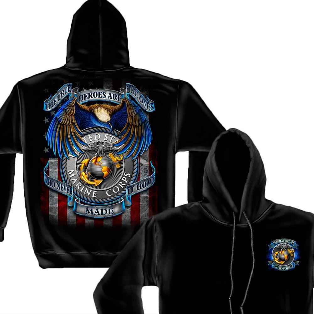 True Heroes USMC Hoodie-Military Republic