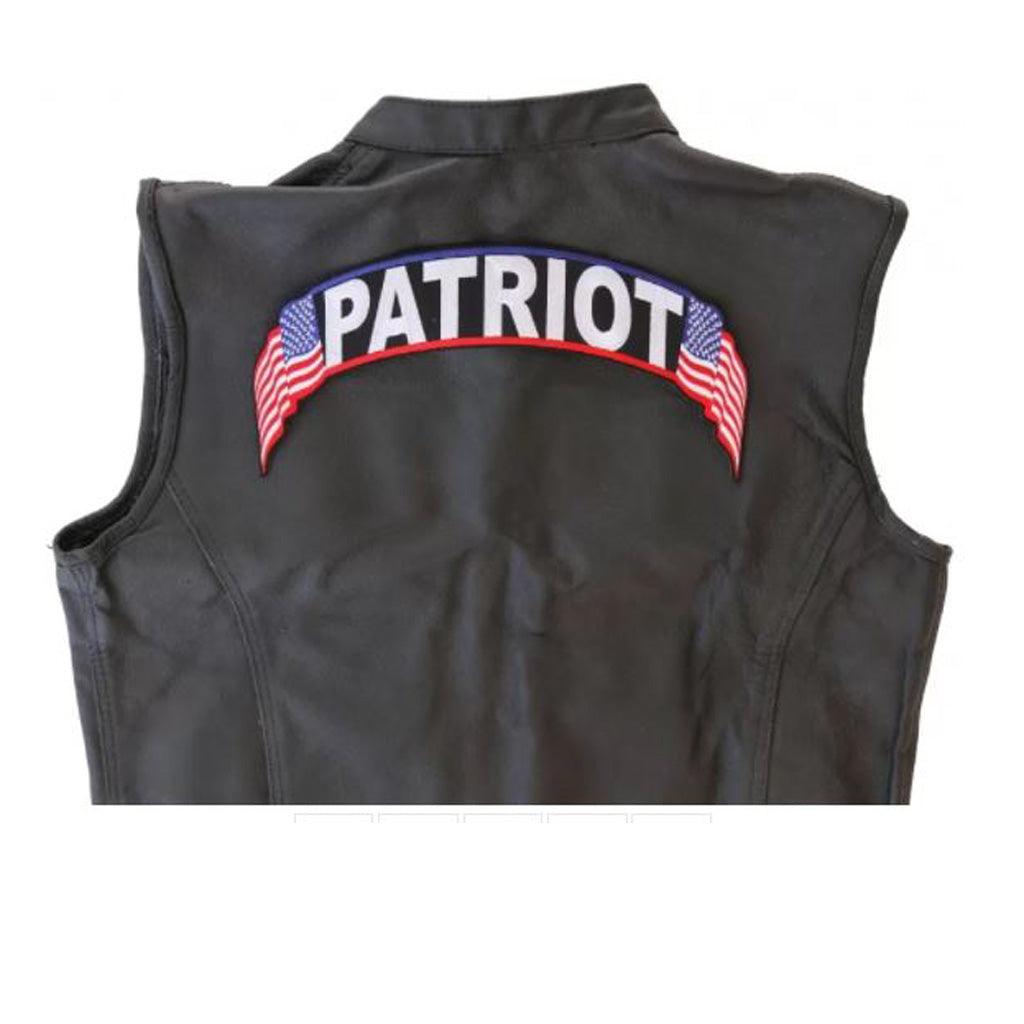 American Patriot US Flag Rocker Patch - 12x2.5 inch - Military Republic