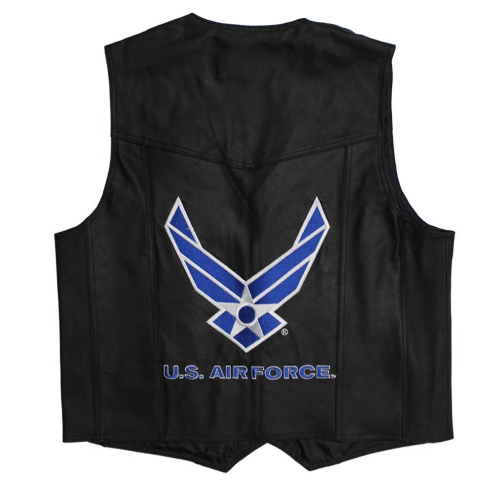 LEATHER USA AIR FORCE Veterans 2024 Motorcycle Vest size 3XL