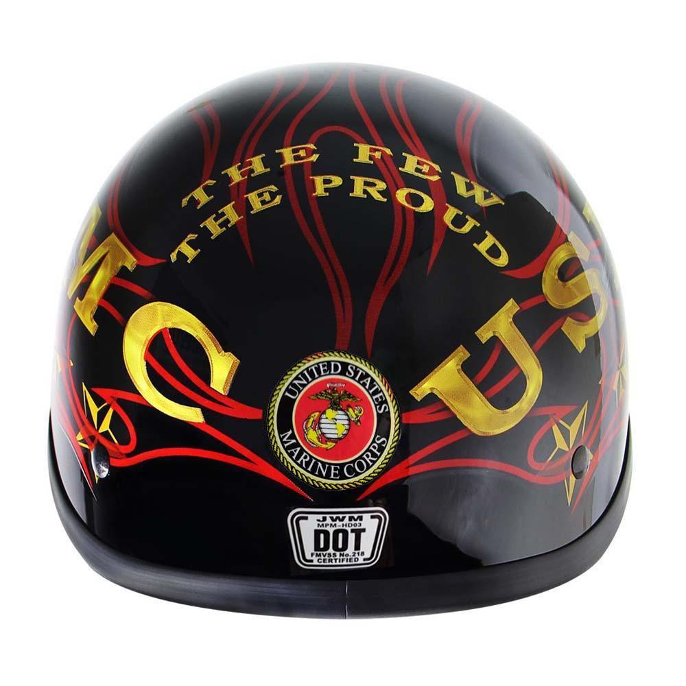 U.S. Marines Motorcycle Half Helmet - Military Republic