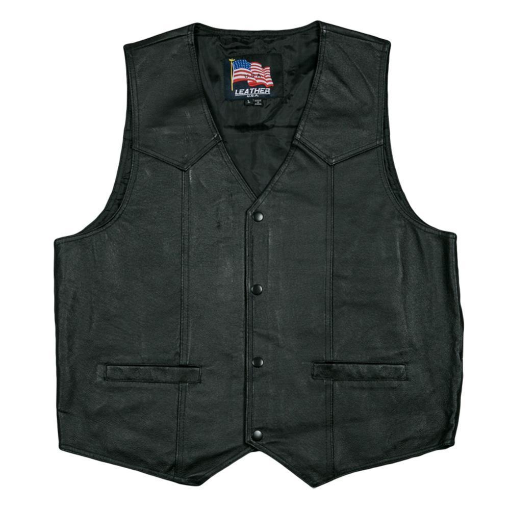 U.S. Navy Leather Vest-Military Republic