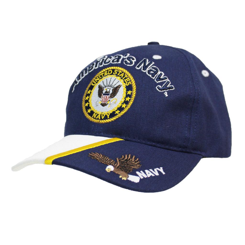 U.S. Navy Slogan Cap in Navy and White Dual Color - Military Republic