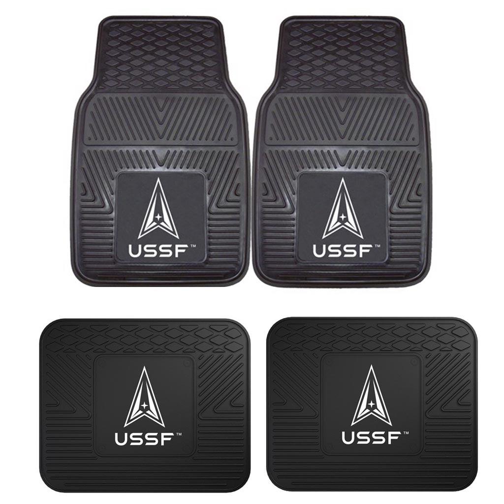 U.S. Space Force 2-Piece Heavy Duty Vinyl Car Mats - Military Republic