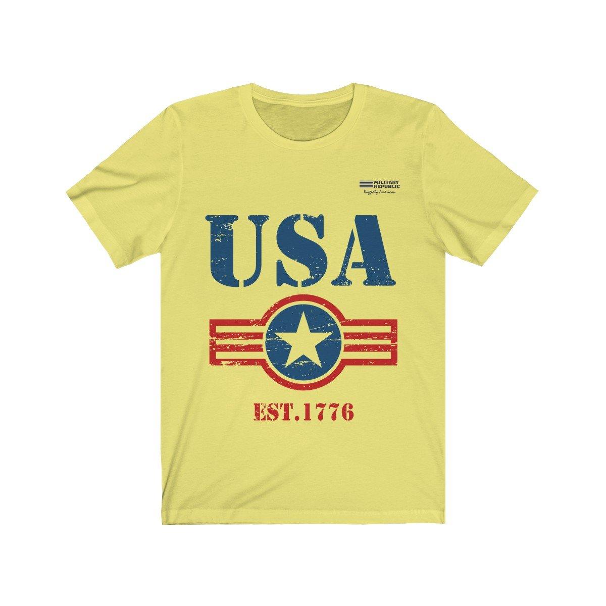 USA Est. 1776 Short Sleeve T-shirt - Military Republic