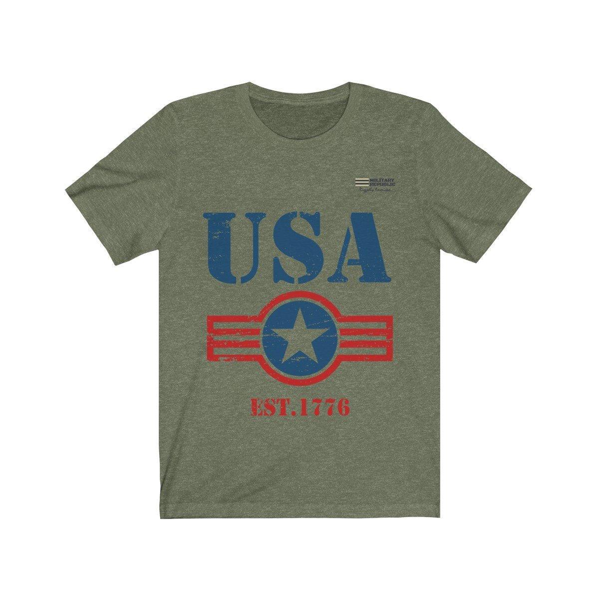 USA Est. 1776 Short Sleeve T-shirt - Military Republic