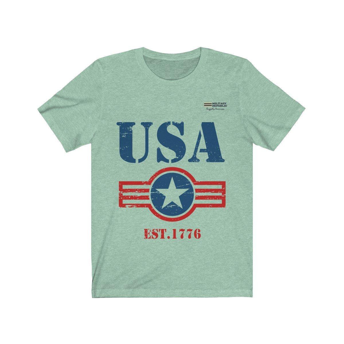 USA Est. 1776 Short Sleeve T-shirt - Military Republic