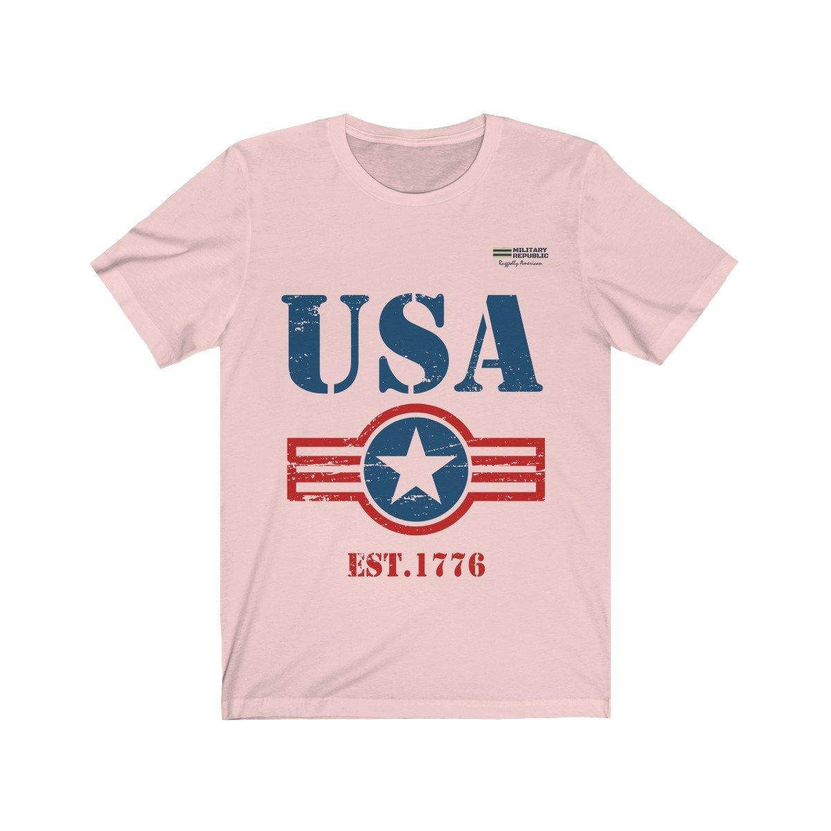 USA Est. 1776 Short Sleeve T-shirt - Military Republic