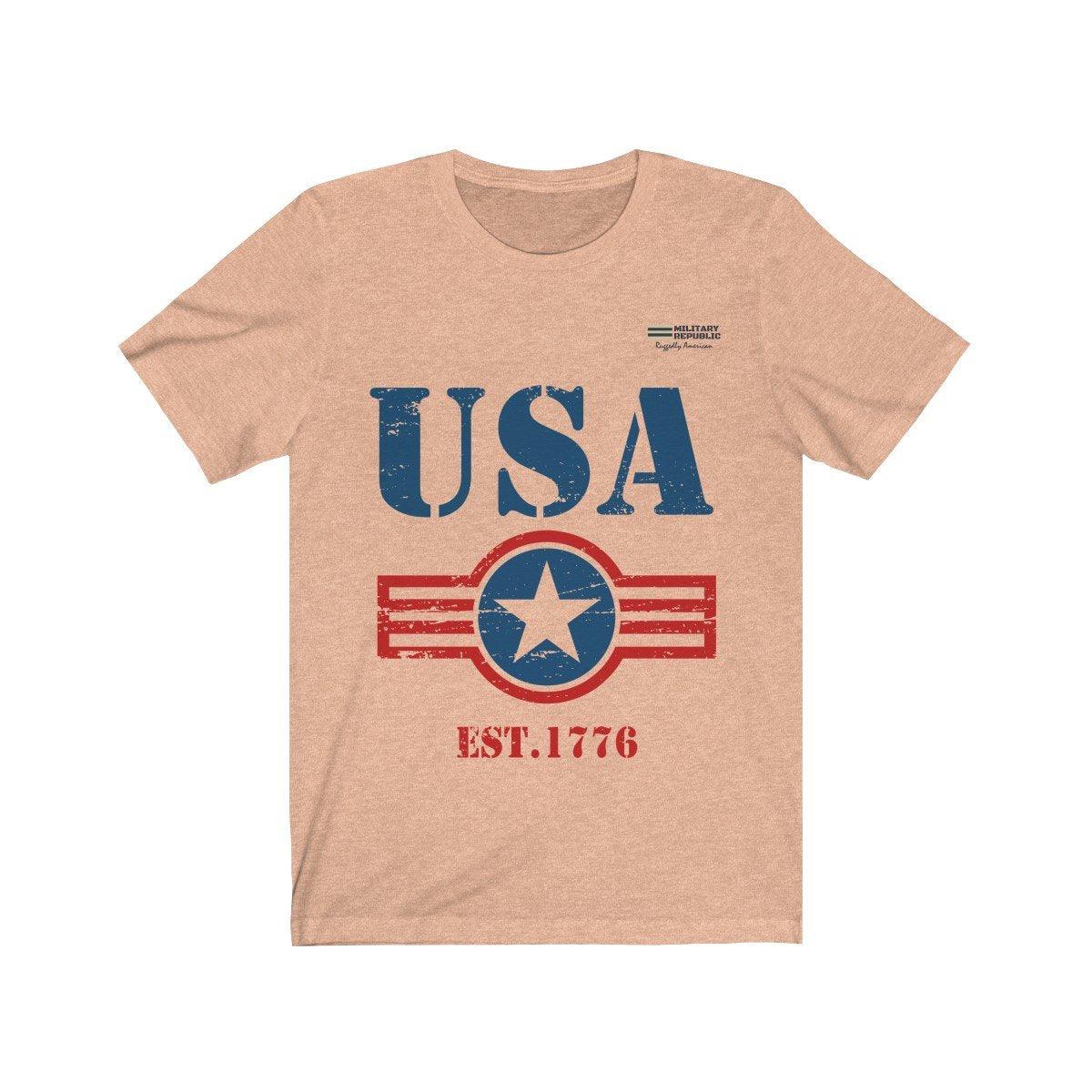 USA Est. 1776 Short Sleeve T-shirt - Military Republic