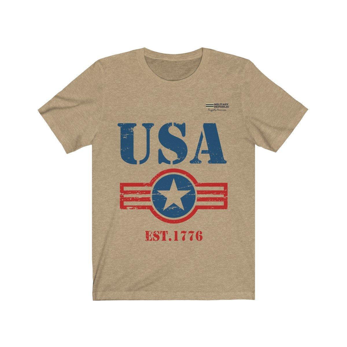 USA Est. 1776 Short Sleeve T-shirt - Military Republic