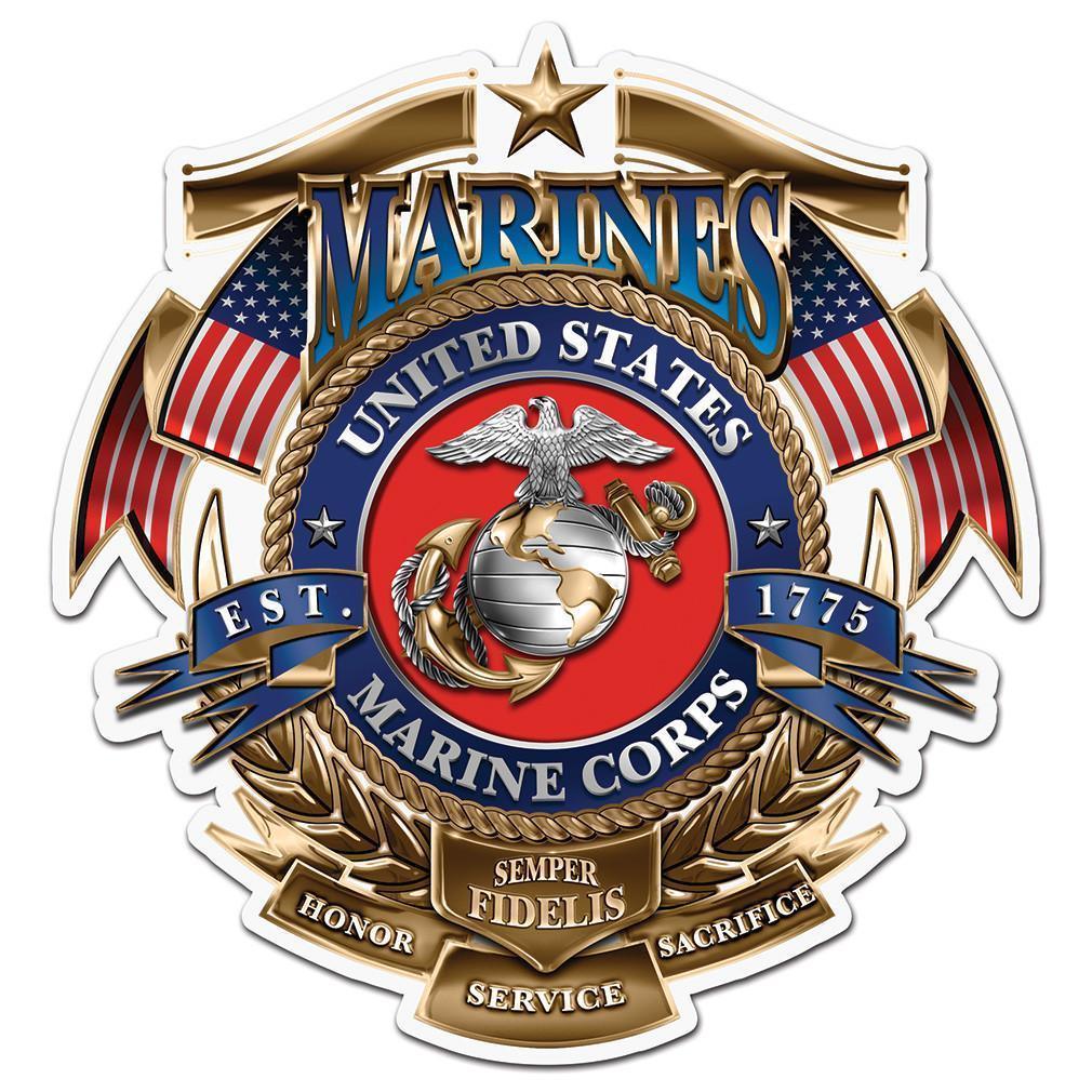 USMC Decal Trio Pack-Military Republic